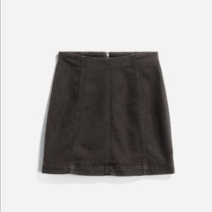 Free People Black Denim Skirt